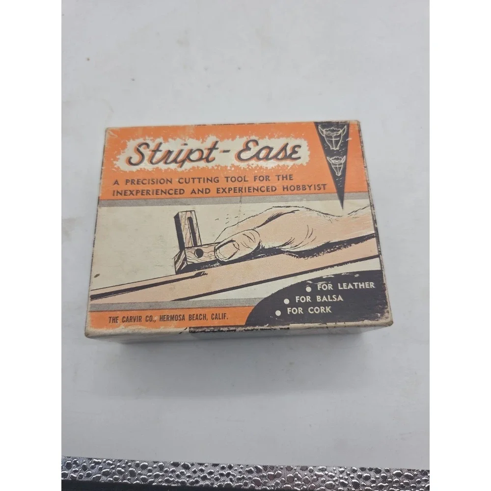 STRIPT EASE PRECISION CUTTING TOOL FOR LEATHER BALSA CORK VINTAGE Complete